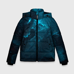 Куртка зимняя для мальчика Облака и звезды, цвет: 3D-красный