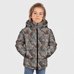 Куртка зимняя для мальчика Старый потертый деревянные паркет, цвет: 3D-черный — фото 2