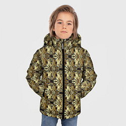 Куртка зимняя для мальчика Золотые узоры Gold, цвет: 3D-черный — фото 2