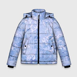Куртка зимняя для мальчика Винтажный растительный летний орнамент, цвет: 3D-светло-серый