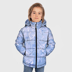 Куртка зимняя для мальчика Винтажный растительный летний орнамент, цвет: 3D-светло-серый — фото 2