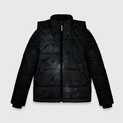 Куртка зимняя для мальчика Лонгслив Звезды и космос, цвет: 3D-черный