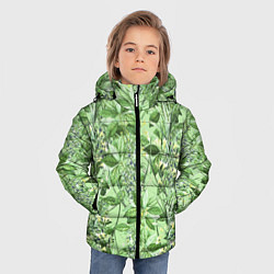 Куртка зимняя для мальчика Цветы Синеголовники, цвет: 3D-красный — фото 2