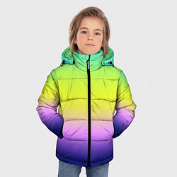 Куртка зимняя для мальчика Разноцветный размытый фон градиент, цвет: 3D-красный — фото 2