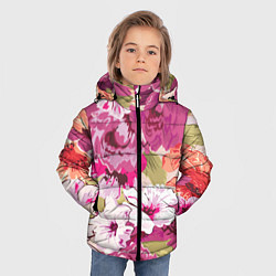 Куртка зимняя для мальчика Красочный цветочный паттерн Лето Fashion trend 202, цвет: 3D-светло-серый — фото 2