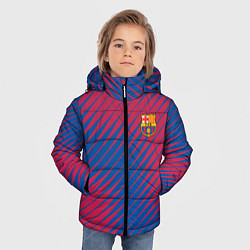 Куртка зимняя для мальчика Fc barcelona барселона fc абстракция, цвет: 3D-черный — фото 2