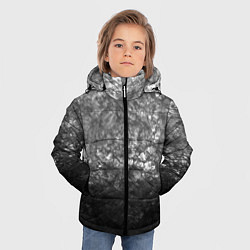 Куртка зимняя для мальчика Текстура камня черно-белый узор, цвет: 3D-светло-серый — фото 2