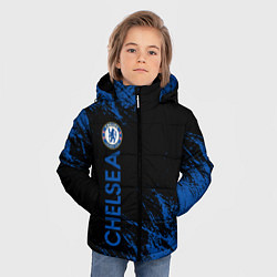 Куртка зимняя для мальчика Chelsea текстура, цвет: 3D-красный — фото 2