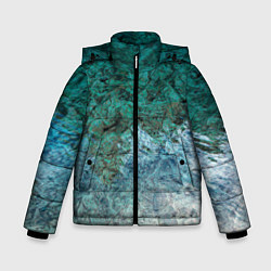 Куртка зимняя для мальчика Морской берег, цвет: 3D-черный