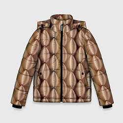 Куртка зимняя для мальчика Объемные спиральные фигуры, цвет: 3D-светло-серый