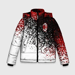 Куртка зимняя для мальчика Ac milan краска, цвет: 3D-черный