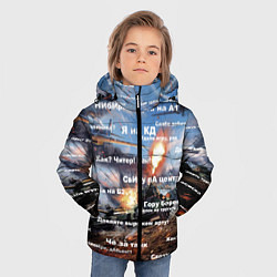 Куртка зимняя для мальчика Сленг геймера танкиста, цвет: 3D-черный — фото 2