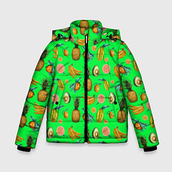 Куртка зимняя для мальчика FAVORITE EXOTIC FRUITS, цвет: 3D-светло-серый