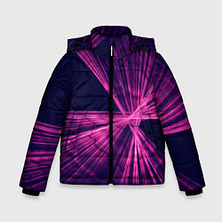 Куртка зимняя для мальчика Неоновое множество лучей - Розовый, цвет: 3D-светло-серый