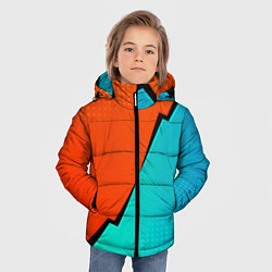 Куртка зимняя для мальчика Геометрическая композиция Fashion trend, цвет: 3D-светло-серый — фото 2