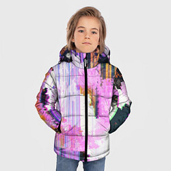 Куртка зимняя для мальчика Glitch art Fashion trend, цвет: 3D-светло-серый — фото 2