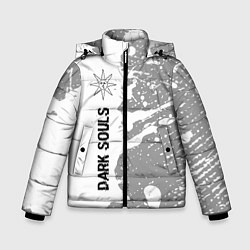 Куртка зимняя для мальчика Dark Souls Glitch - на светлом фоне, цвет: 3D-черный