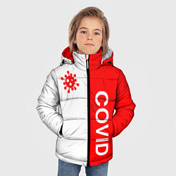 Куртка зимняя для мальчика COVID - ВИРУС, цвет: 3D-черный — фото 2