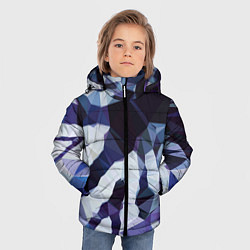 Куртка зимняя для мальчика Лоу Поли Полигоны, цвет: 3D-красный — фото 2