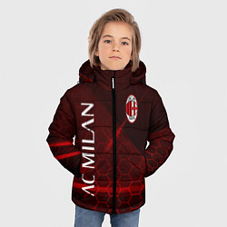 Куртка зимняя для мальчика Ac milan Соты, цвет: 3D-красный — фото 2