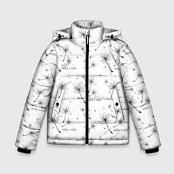 Куртка зимняя для мальчика Make a Wish паттерн, цвет: 3D-светло-серый