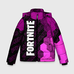 Куртка зимняя для мальчика Fortnite pro gaming: по-вертикали, цвет: 3D-черный