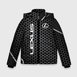Куртка зимняя для мальчика Lexus соты карбон, цвет: 3D-светло-серый