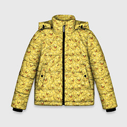 Куртка зимняя для мальчика Утиный принт, цвет: 3D-черный