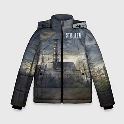 Куртка зимняя для мальчика STALKER Саркофаг, цвет: 3D-черный
