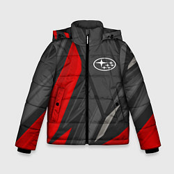 Куртка зимняя для мальчика Subaru sports racing, цвет: 3D-черный