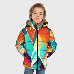 Куртка зимняя для мальчика Красивые многоцветные узоры, цвет: 3D-красный — фото 2