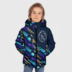 Куртка зимняя для мальчика Ajax градиентные мячи, цвет: 3D-черный — фото 2