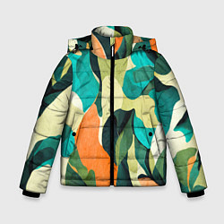 Куртка зимняя для мальчика Multicoloured camouflage, цвет: 3D-черный