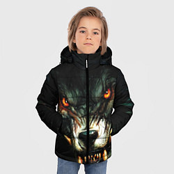 Куртка зимняя для мальчика Злой волк с длинными клыками, цвет: 3D-светло-серый — фото 2