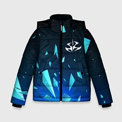 Куртка зимняя для мальчика Hitman взрыв частиц, цвет: 3D-черный