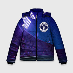 Куртка зимняя для мальчика Manchester United ночное поле, цвет: 3D-черный