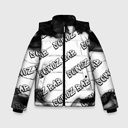 Куртка зимняя для мальчика Рэпер Sqwoz Bab в стиле граффити: паттерн, цвет: 3D-черный