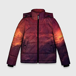 Куртка зимняя для мальчика Галактический пожар, цвет: 3D-черный
