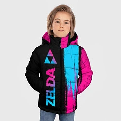 Куртка зимняя для мальчика Zelda - neon gradient: по-вертикали, цвет: 3D-черный — фото 2