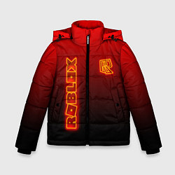 Куртка зимняя для мальчика Roblox светящийся логотип, цвет: 3D-черный