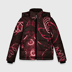 Куртка зимняя для мальчика Неоновые тусклые фонари, цвет: 3D-светло-серый