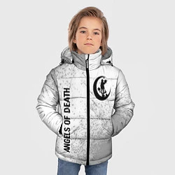 Куртка зимняя для мальчика Angels of Death glitch на светлом фоне: надпись, с, цвет: 3D-черный — фото 2