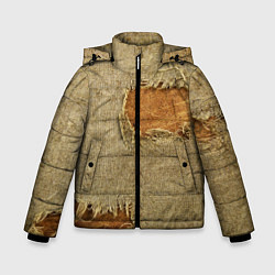 Куртка зимняя для мальчика Старая рваная мешковина - авангард, цвет: 3D-красный