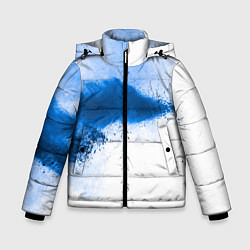 Зимняя куртка для мальчика Синее в белом