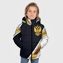 Куртка зимняя для мальчика Gold and white Russia, цвет: 3D-черный — фото 2