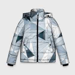 Куртка зимняя для мальчика Множество треугольников - Абстрактная броня, цвет: 3D-черный
