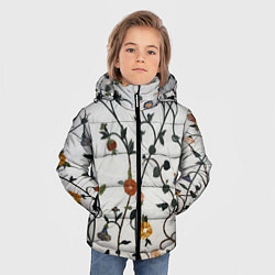 Куртка зимняя для мальчика Каменные цветы, цвет: 3D-светло-серый — фото 2