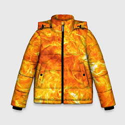 Куртка зимняя для мальчика Бушующий огонь, цвет: 3D-красный