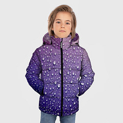 Куртка зимняя для мальчика Дождевые капли на стекле, цвет: 3D-красный — фото 2
