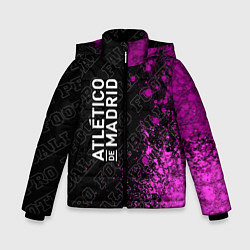 Куртка зимняя для мальчика Atletico Madrid pro football: по-вертикали, цвет: 3D-черный